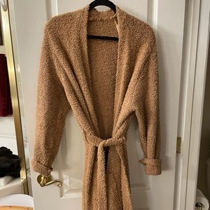 Skims cozy robe - long - s/m - gold.